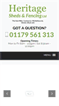 Mobile Screenshot of heritagefencingbristol.com