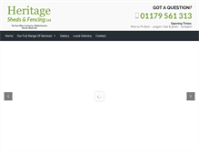 Tablet Screenshot of heritagefencingbristol.com